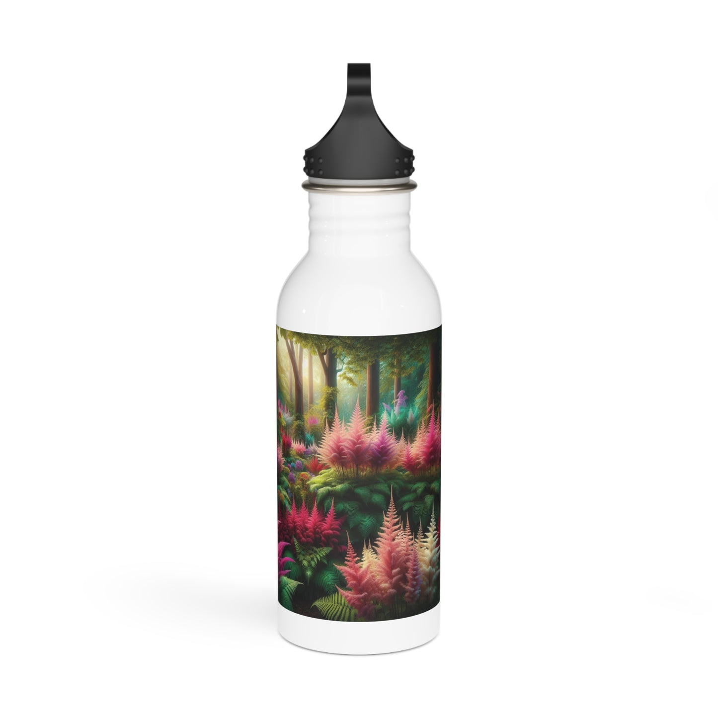 Stainless Steel Water Bottle - Astilbe Blooms Design, Floral Water Bottle, Nature Lover Gift, Botanical Print