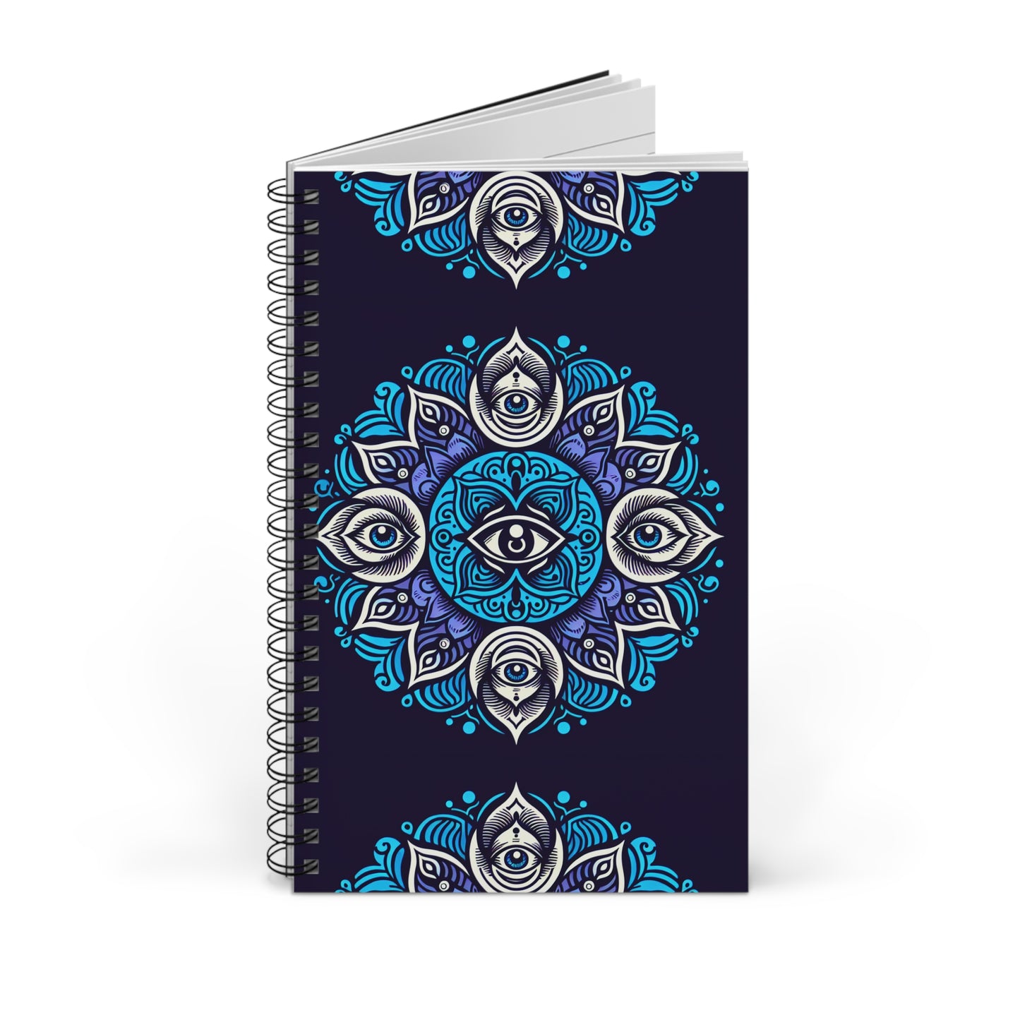 Third Eye Spiral Journal, Spiritual Notebook, Mandala Diary, Artistic Sketchbook, Eye Design Journal for Mindfulness