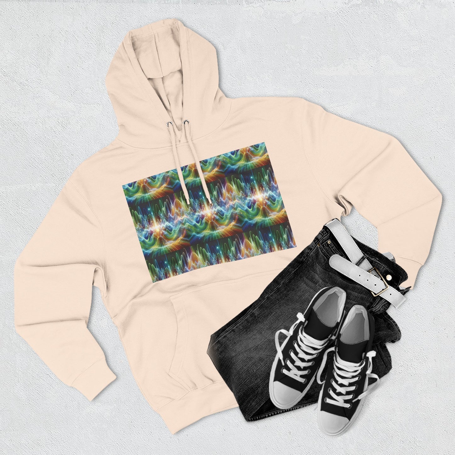 Fleece Hoodie - Frequency Waves Design