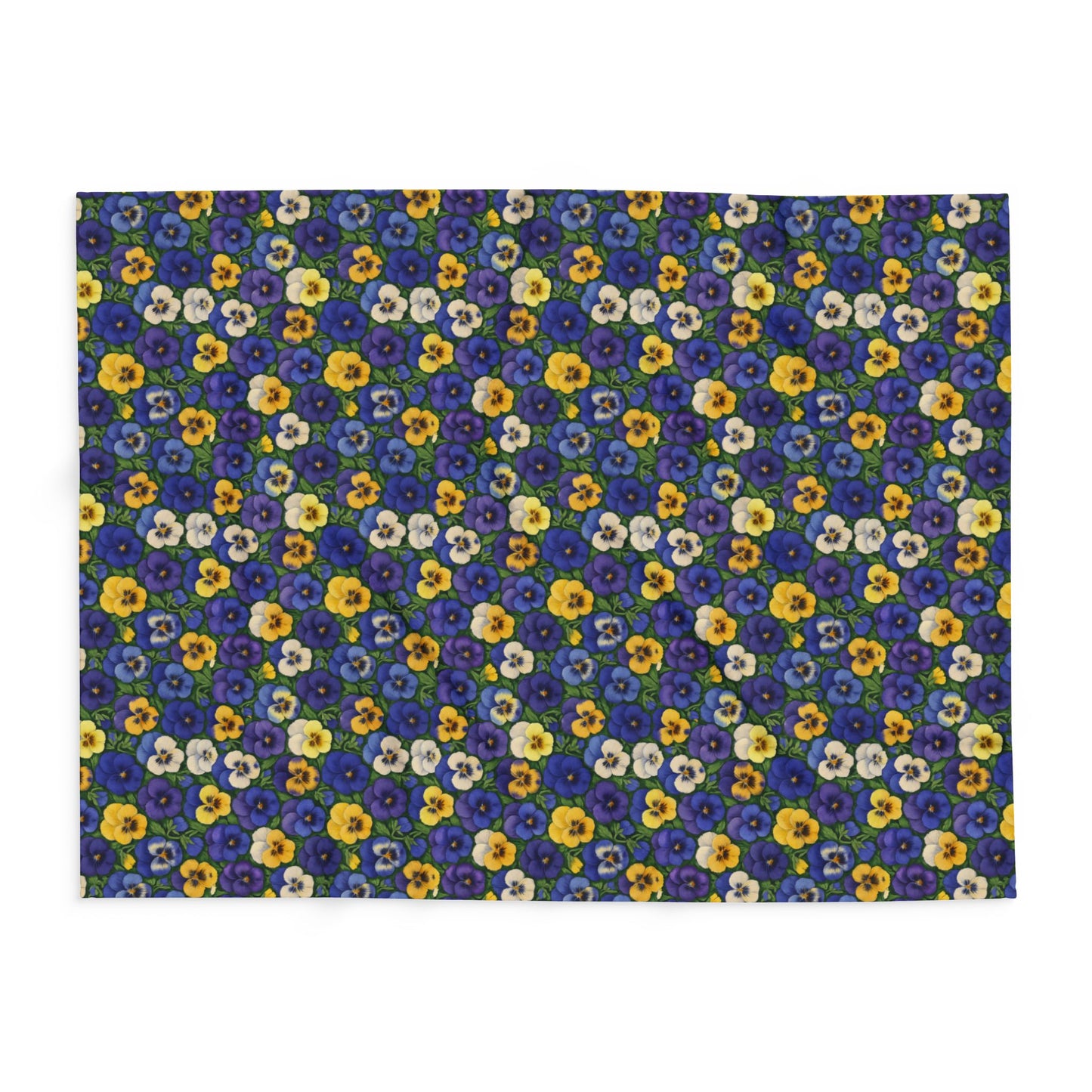Pansy Floral Arctic Fleece Blanket — Cozy Botanical Throw
