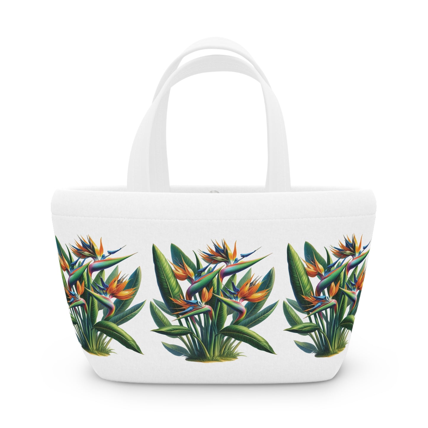 Lunch Bag for Tropical Vibes, Bird of Paradise Design, Reusable Insulated Cooler, Beach Picnic Tote, School Work Office Meal Storage, Summer