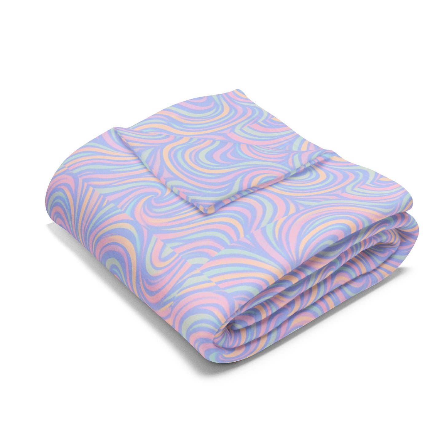 Pastel Swirl Arctic Fleece Blanket — Soft Cozy Throw for Home & Gifting