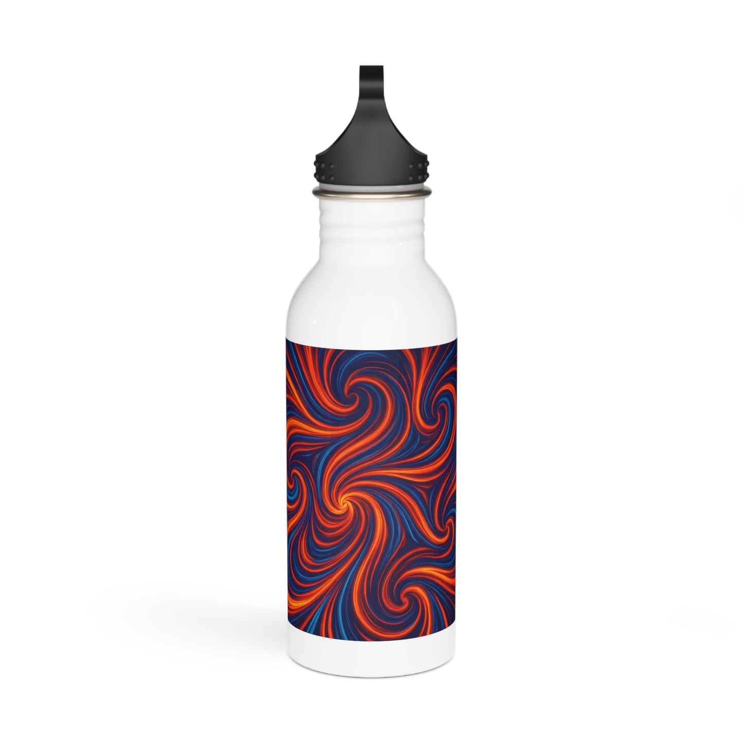 Swirl Stainless Steel Water Bottle, Colorful Drinkware, Reusable Hydration Flask, Abstract Design Thermo Water Bottle, BPA Free