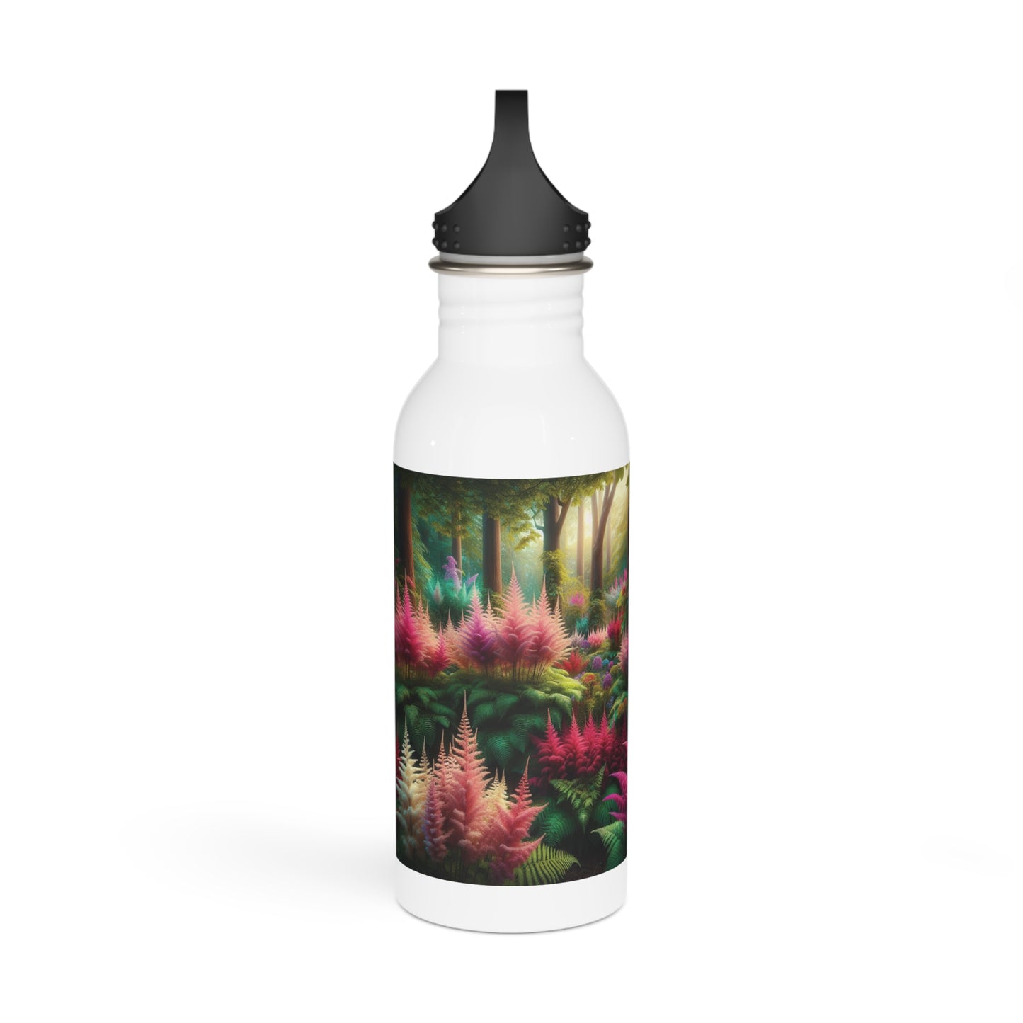 Stainless Steel Water Bottle - Astilbe Blooms Design, Floral Water Bottle, Nature Lover Gift, Botanical Print