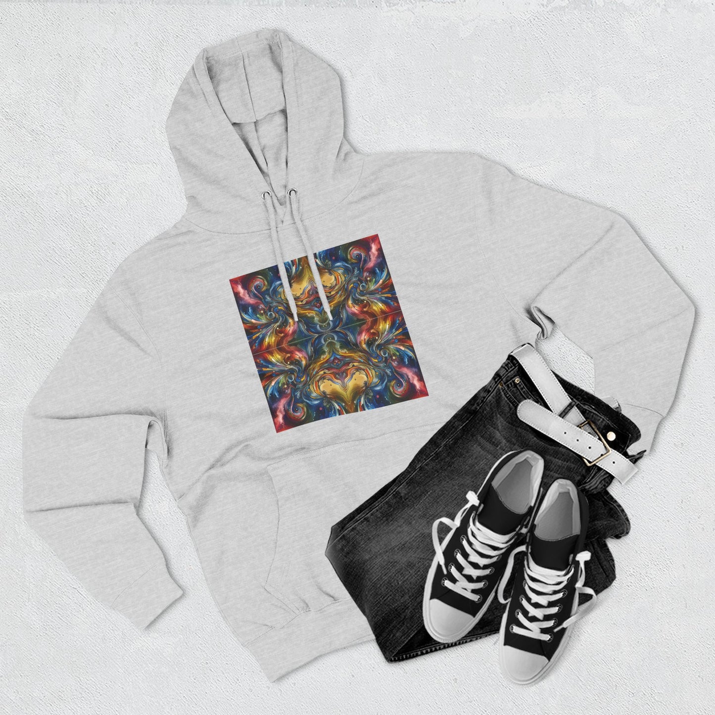 Fleece Hoodie - Energy Wave Design