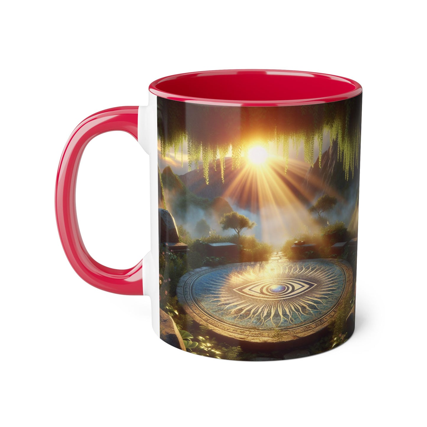 Mystical Eye Accent Mug - 11oz Coffee Cup for Mindfulness and Inspiration
