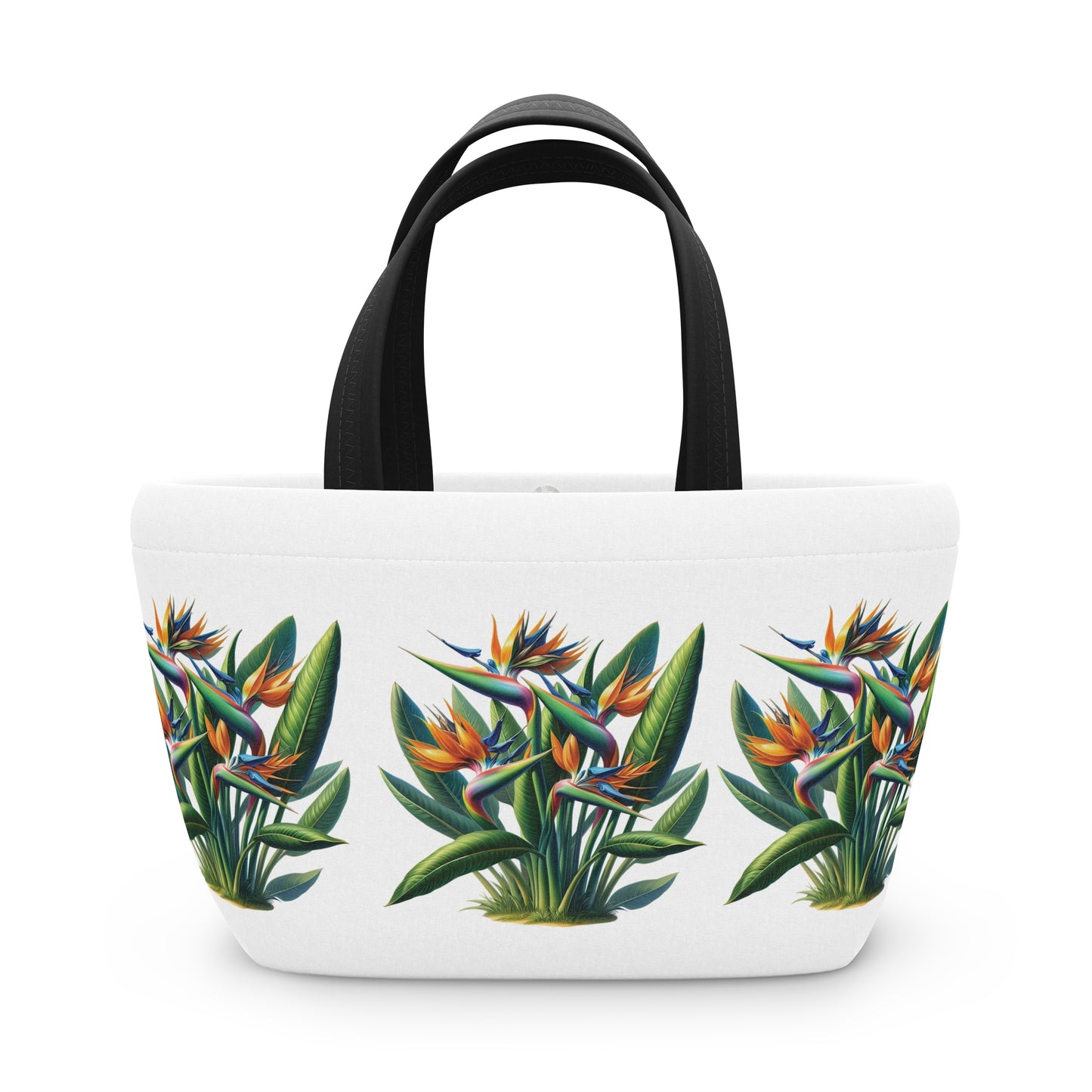 Lunch Bag for Tropical Vibes, Bird of Paradise Design, Reusable Insulated Cooler, Beach Picnic Tote, School Work Office Meal Storage, Summer