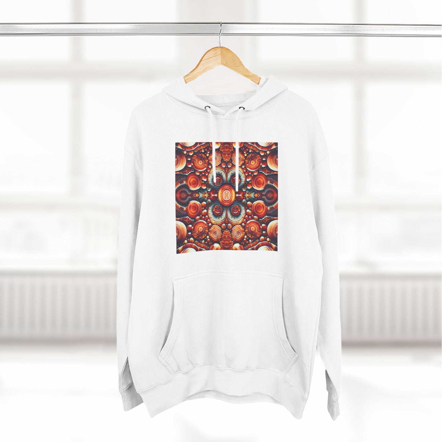 Fleece Hoodie - Carnelian Pattern