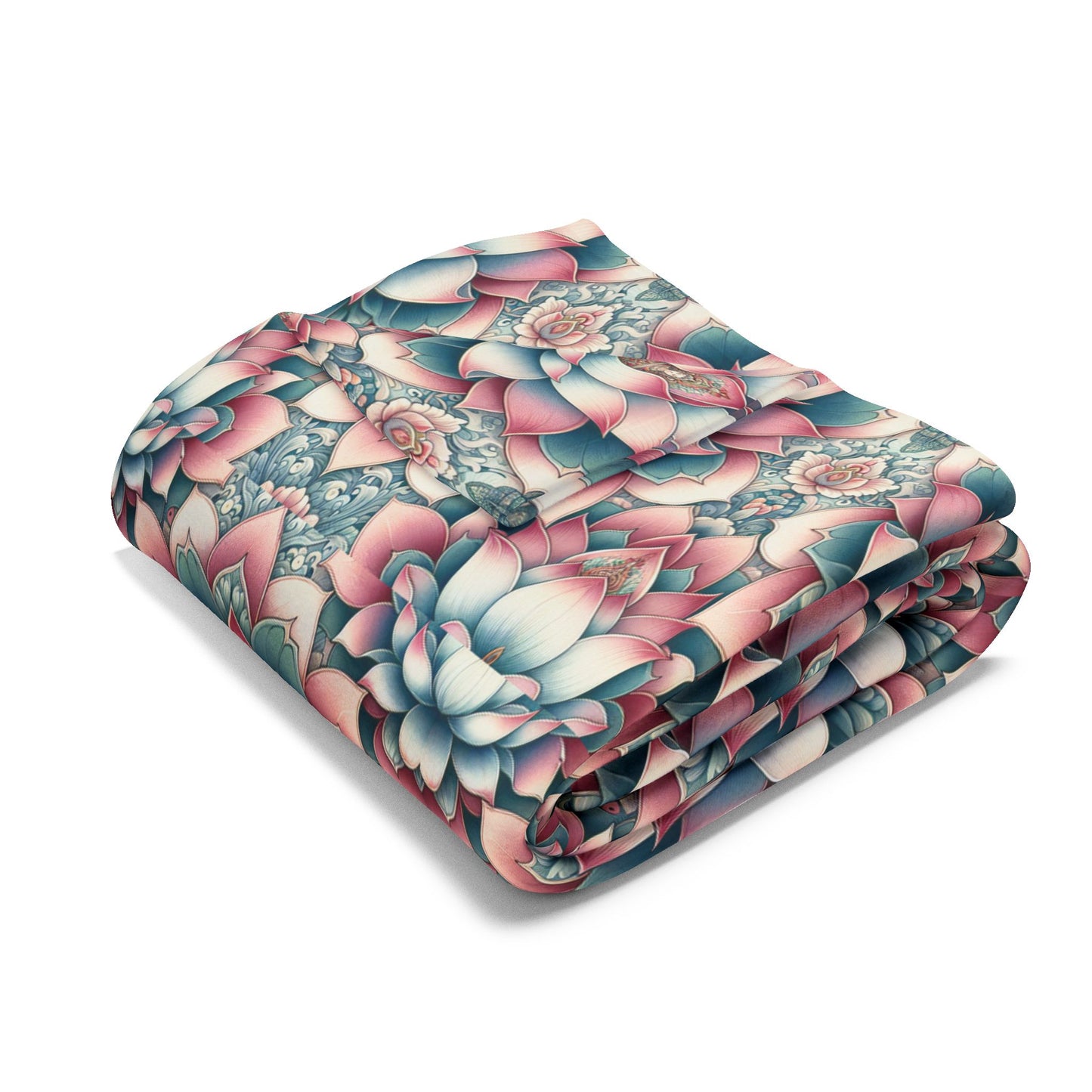Fleece Blanket - Lotus Flower Design