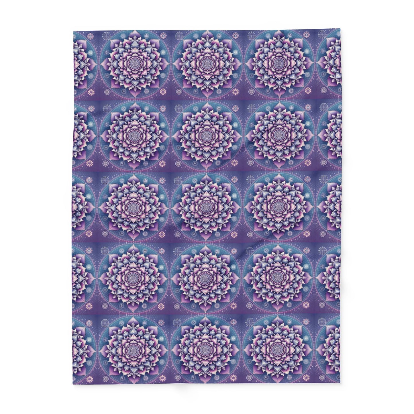 Fleece Blanket with Crown Chakra Design