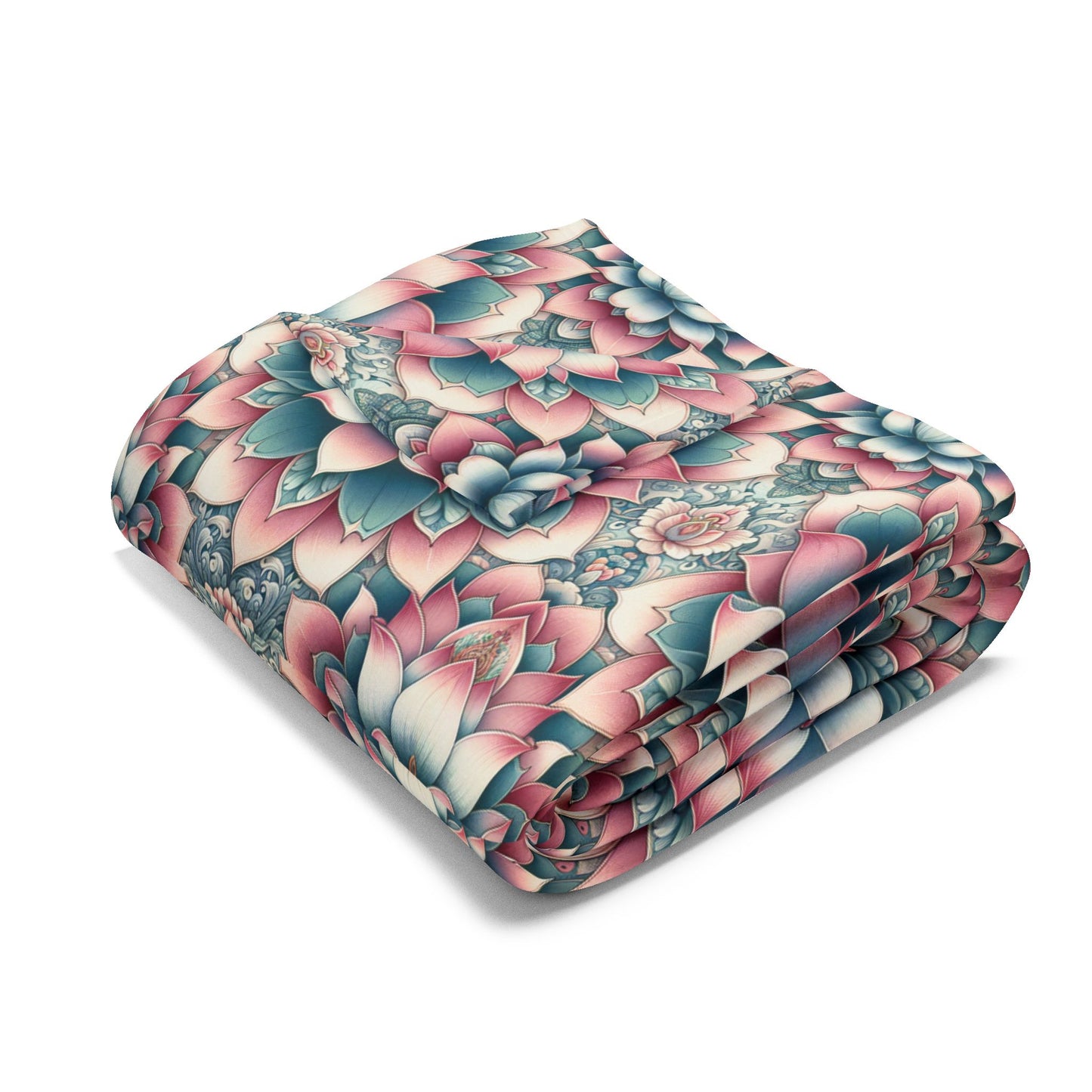 Fleece Blanket - Lotus Flower Design