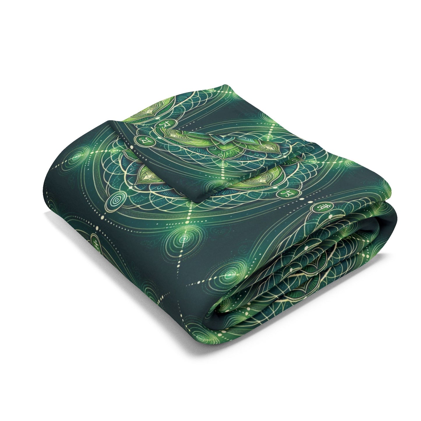 Fleece Blanket with Heart Chakra Design