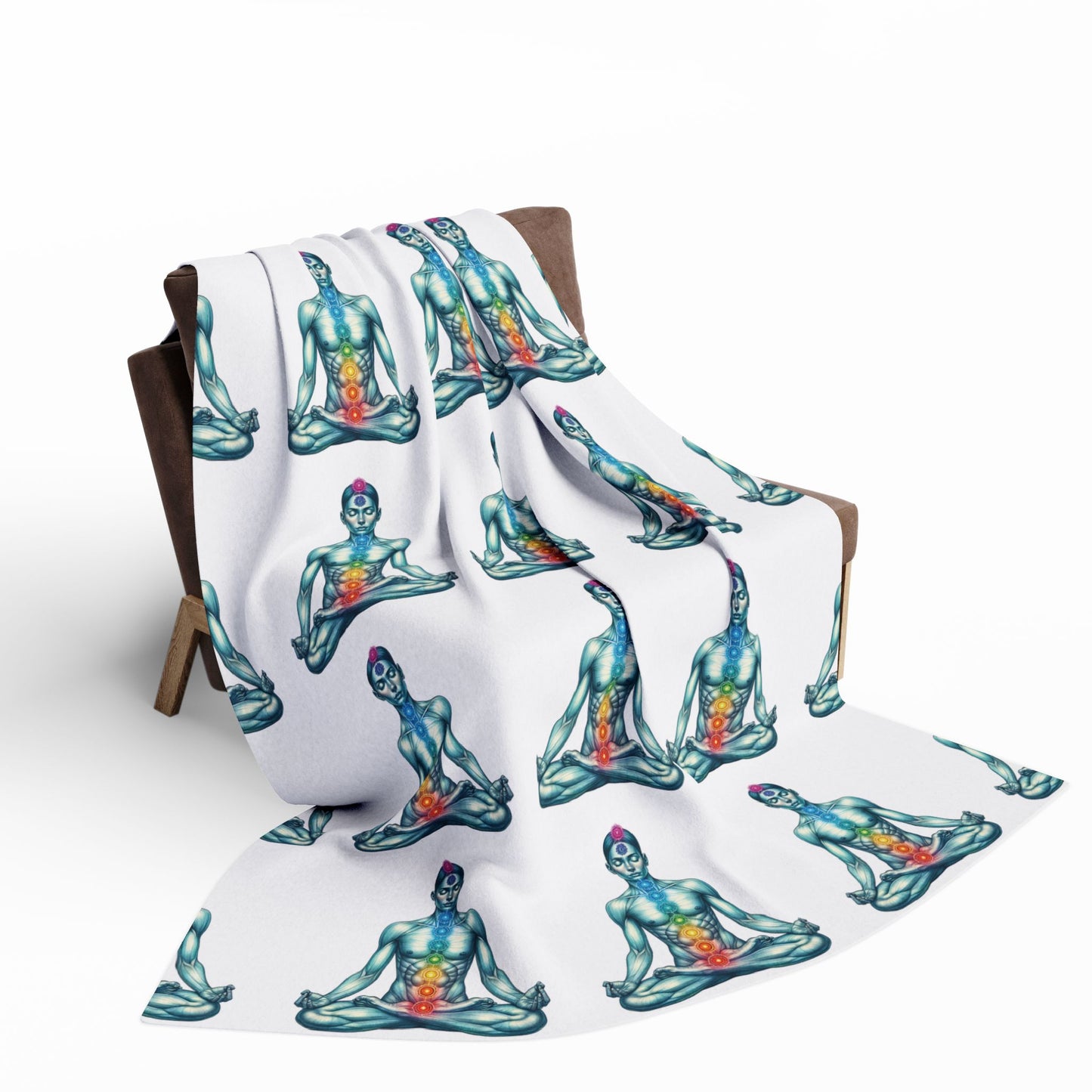 Fleece Blanket - Chakra Meditation Design