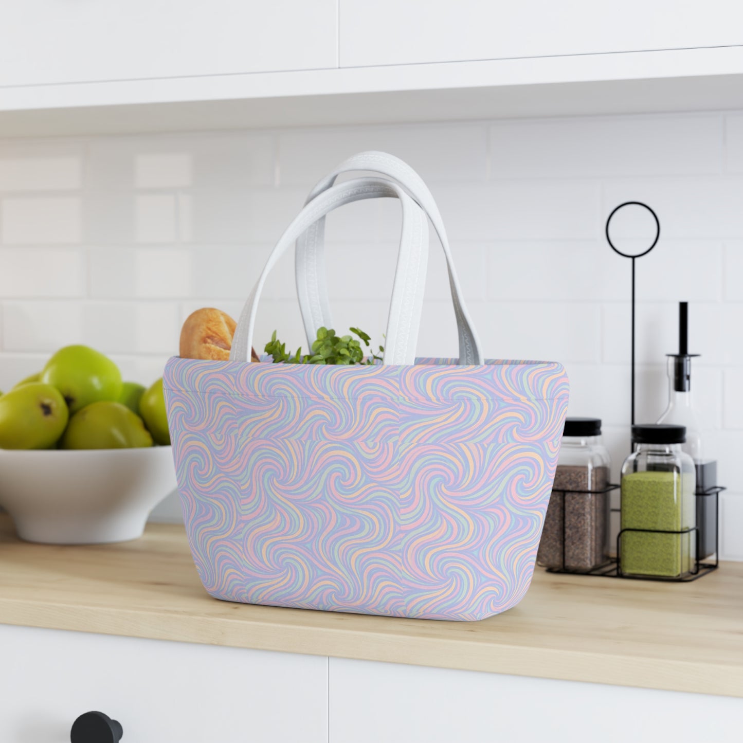 Lunch Bag - Pastel Swirl Print