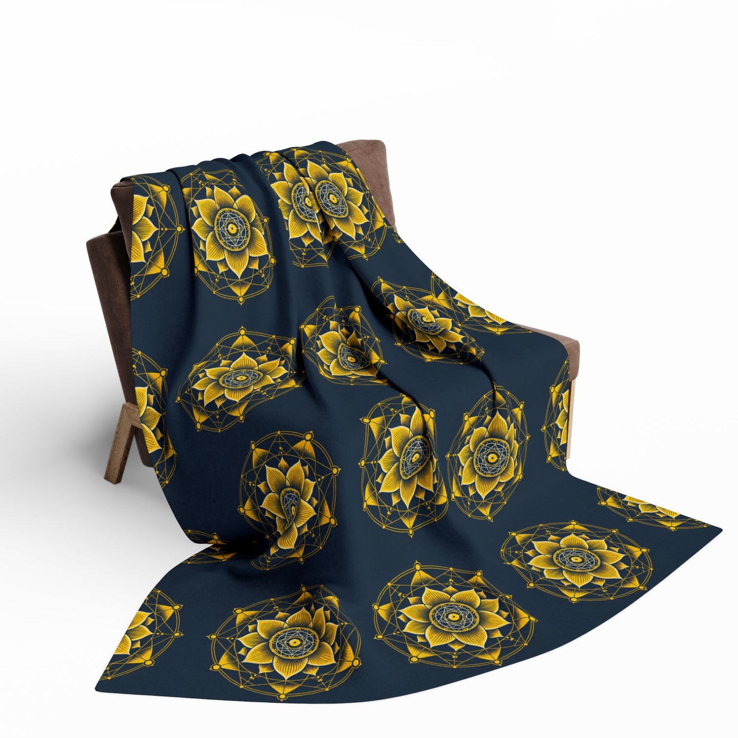 Fleece Blanket with Solar Plexus Chakra Design