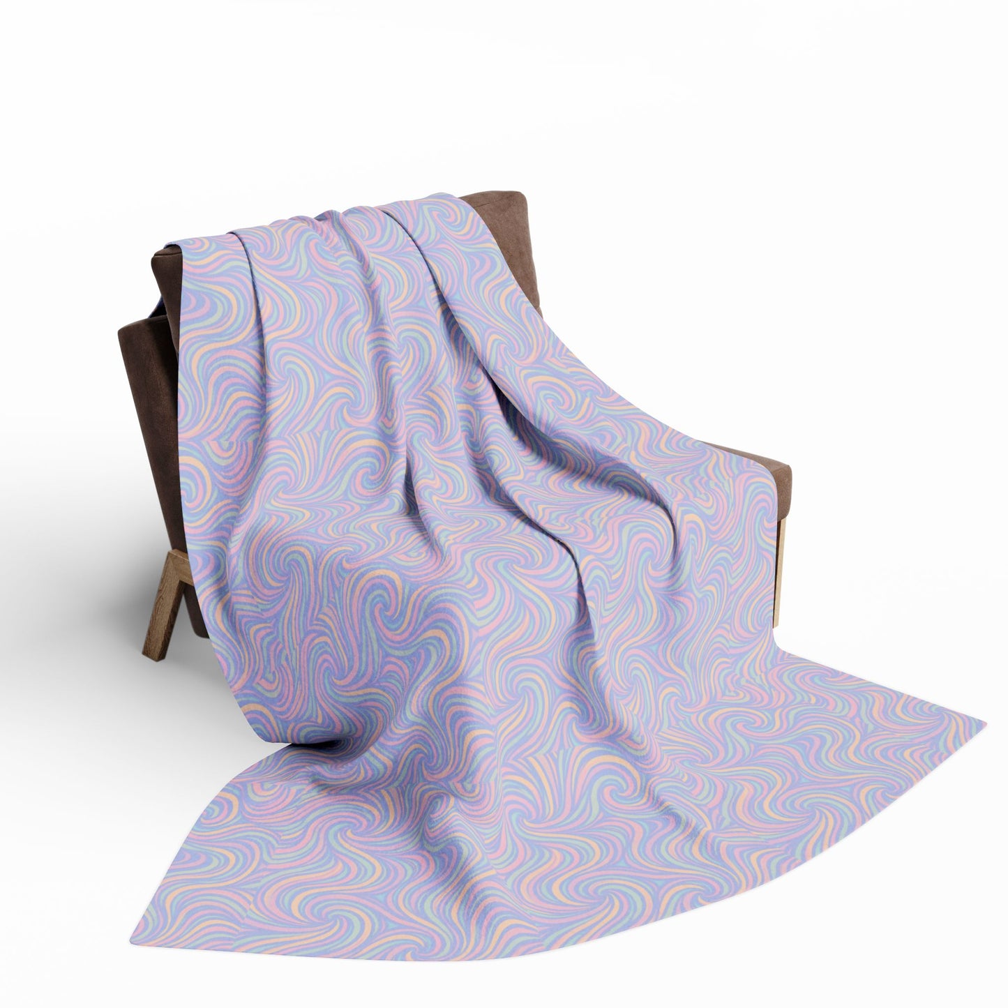 Pastel Swirl Arctic Fleece Blanket — Soft Cozy Throw for Home & Gifting