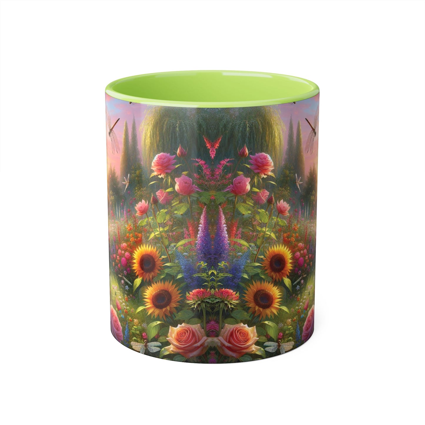 Whimsical Dragonfly Accent Mug, Colorful Nature Coffee Cup, Garden Lover Gift, Outdoor Enthusiast Ceramic, Perfect for Spring
