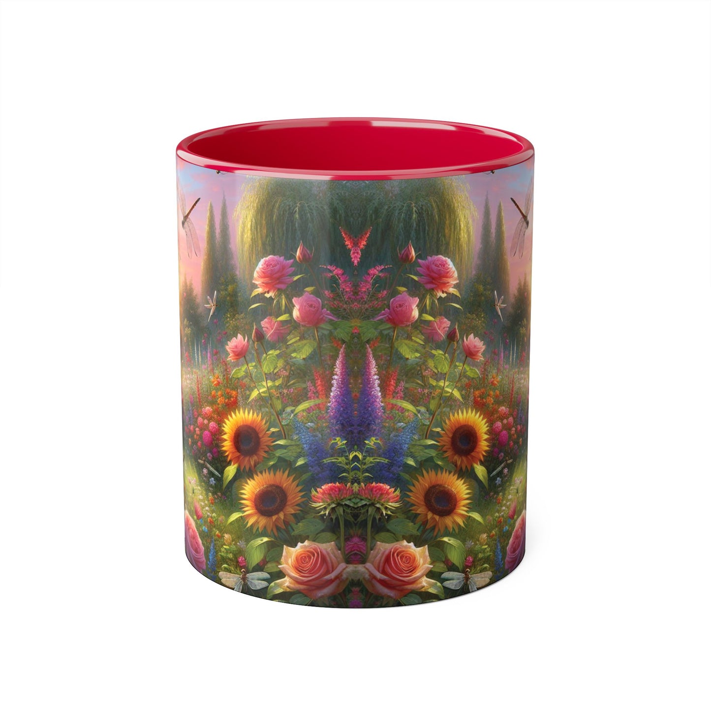 Whimsical Dragonfly Accent Mug, Colorful Nature Coffee Cup, Garden Lover Gift, Outdoor Enthusiast Ceramic, Perfect for Spring