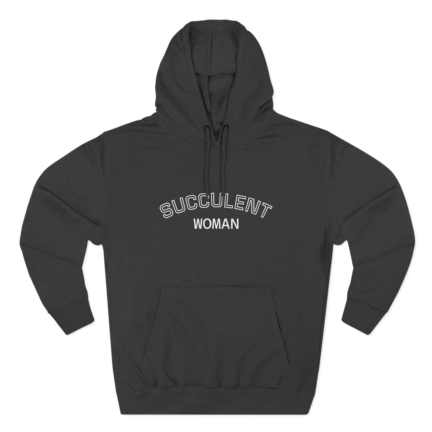 Fleece Hoodie: Succulent University Design, Botanical Plant Lover Gift, Cactus Lover Sweatshirt