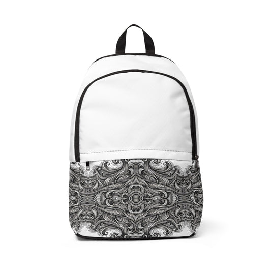 Fabric Backpack Monochrome Waves