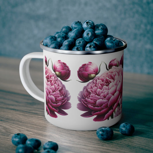 Camping Mug - Pink Peony