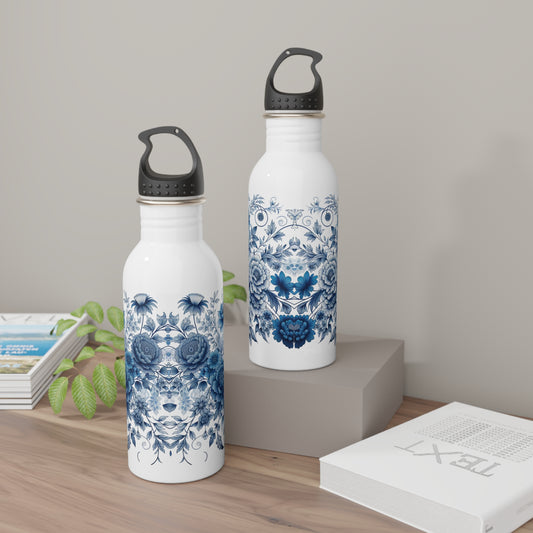 Elegant Floral Stainless Steel Water Bottle | Reusable Hydration, Sports Bottle, Floral Decor, Everyday Use, Sustainable Style