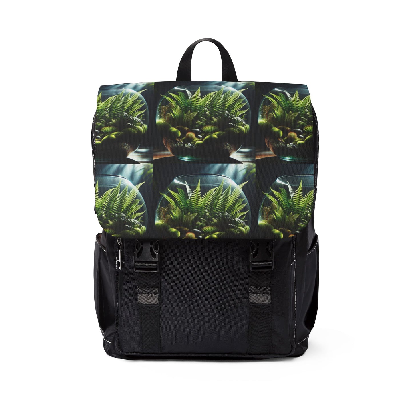 Green Fern Terrarium Shoulder Backpack