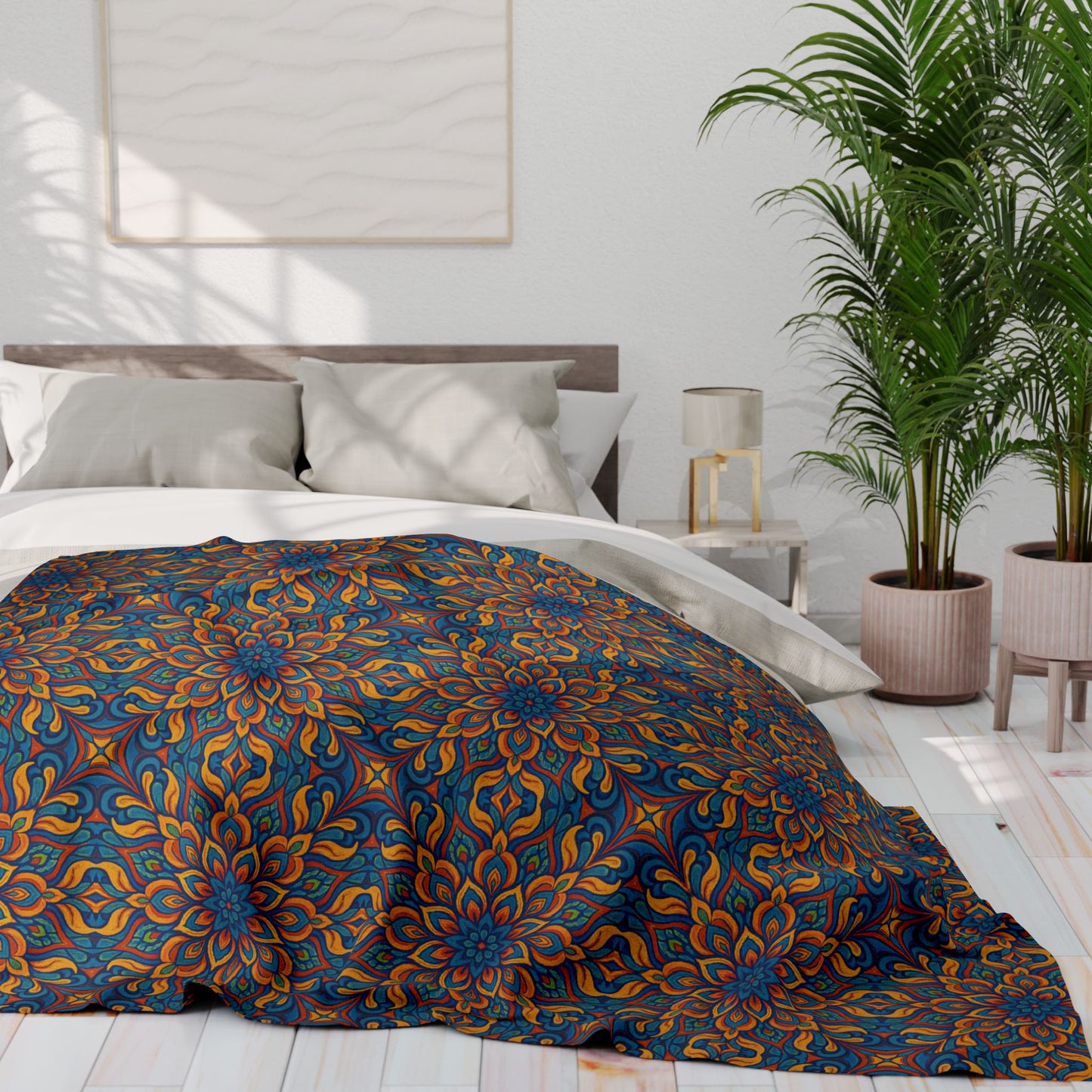 Arctic Fleece Blanket — Vibrant Kaleidoscope Throw