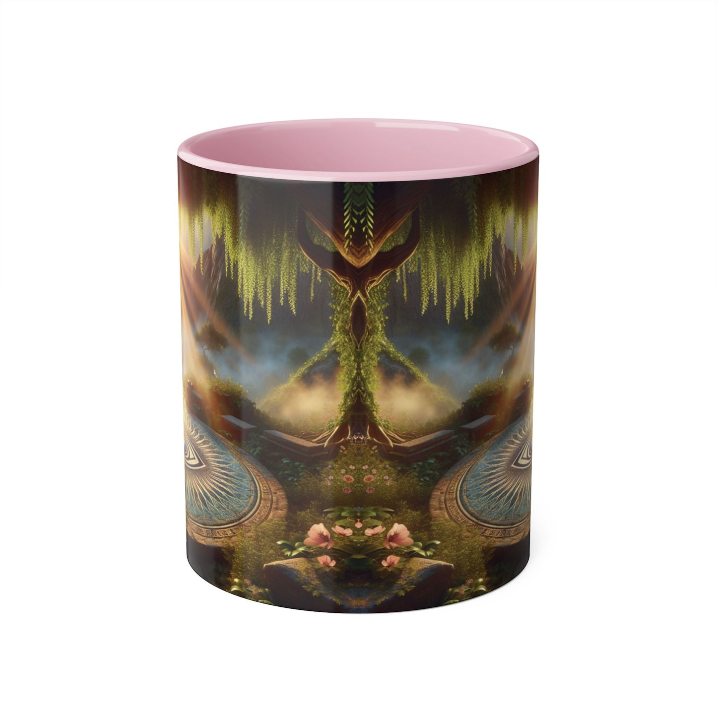 Mystical Eye Accent Mug - 11oz Coffee Cup for Mindfulness and Inspiration
