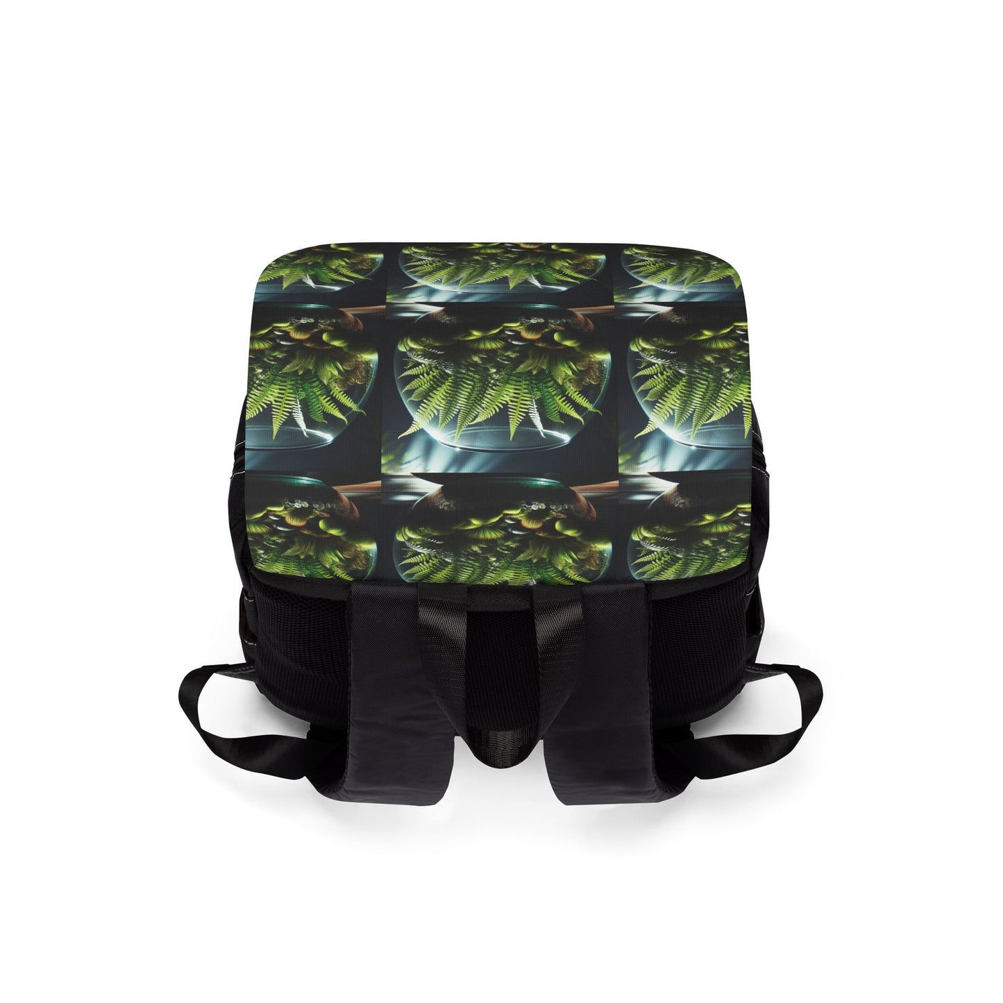 Green Fern Terrarium Shoulder Backpack