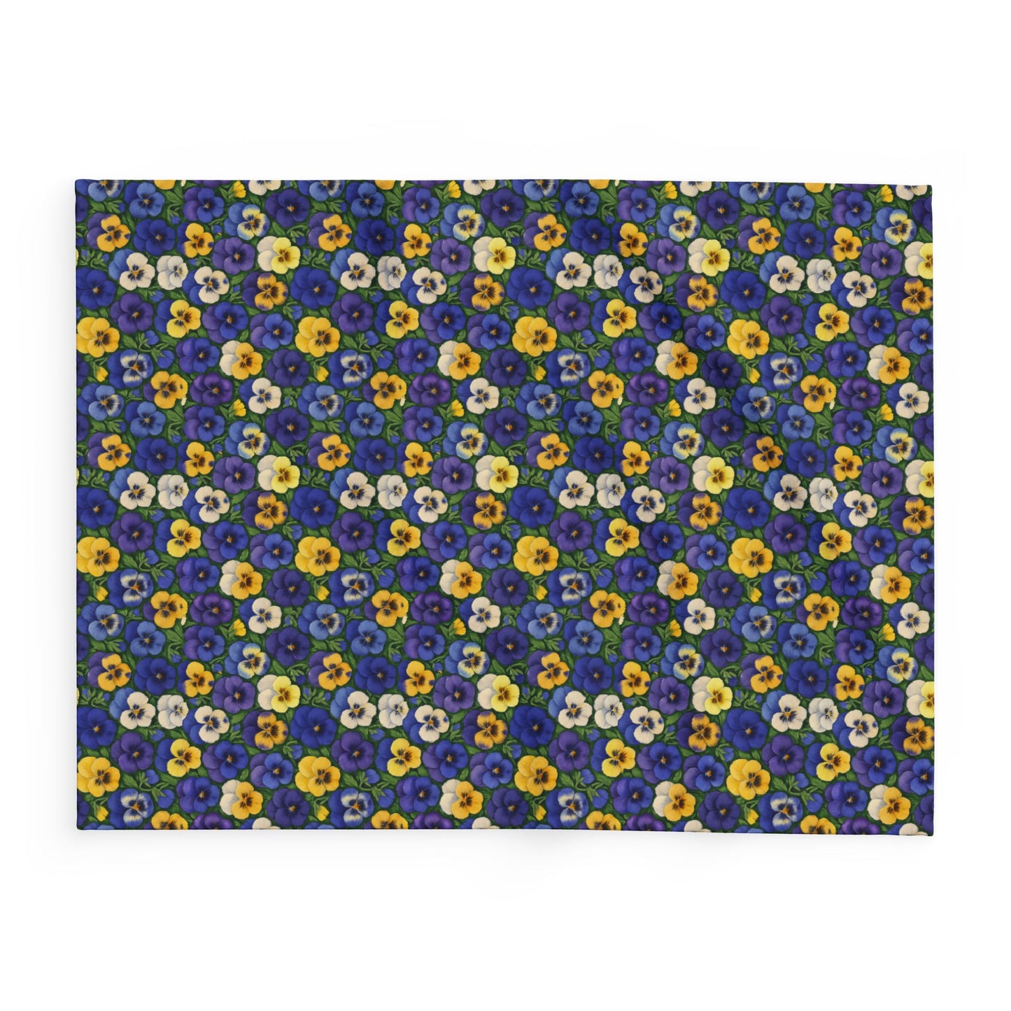 Pansy Floral Arctic Fleece Blanket — Cozy Botanical Throw