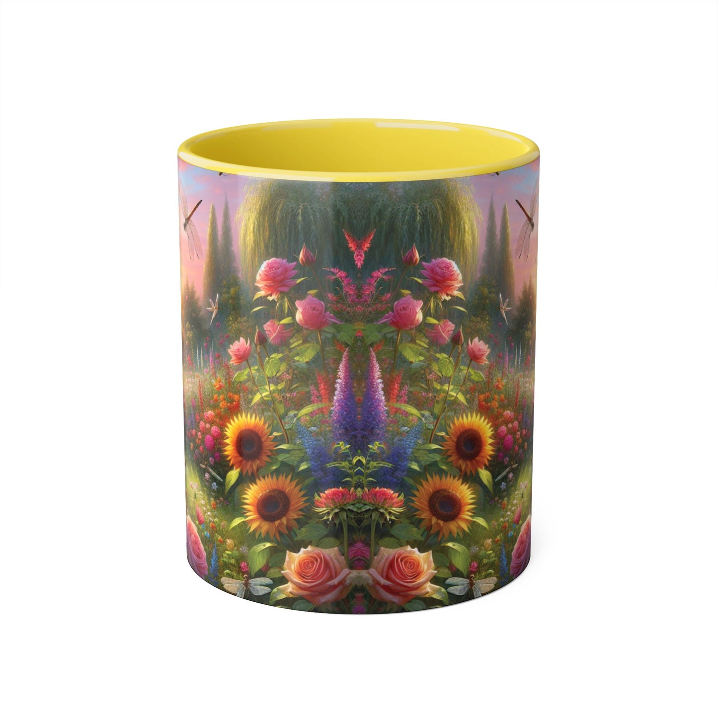 Whimsical Dragonfly Accent Mug, Colorful Nature Coffee Cup, Garden Lover Gift, Outdoor Enthusiast Ceramic, Perfect for Spring