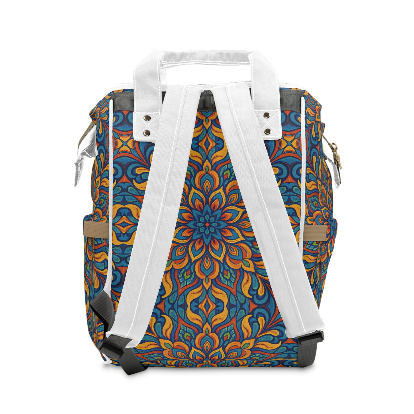 Diaper Backpack, Kaleidoscope Pattern Design, Baby Shower Gift, Travel Bag, Nursery Organizer, Baby Gear, Mom Essential