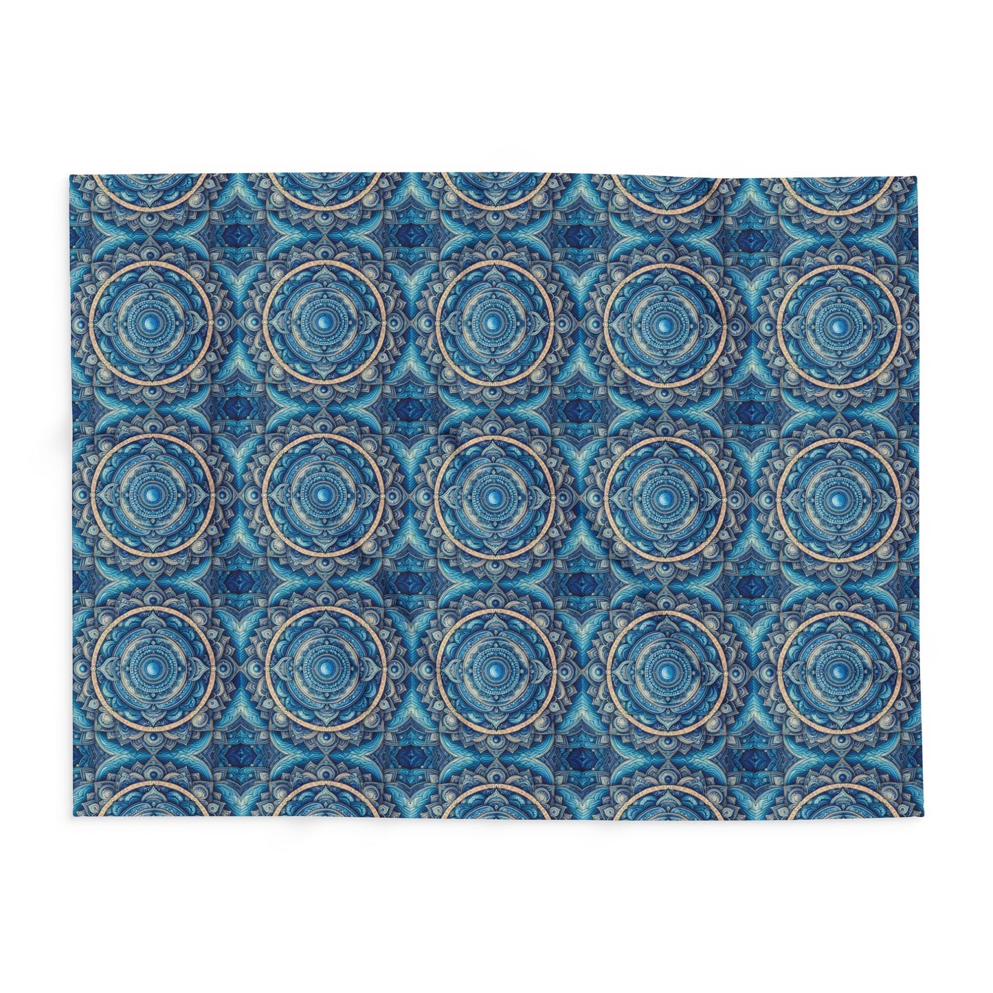 Fleece Blanket with Throat Chakra Design