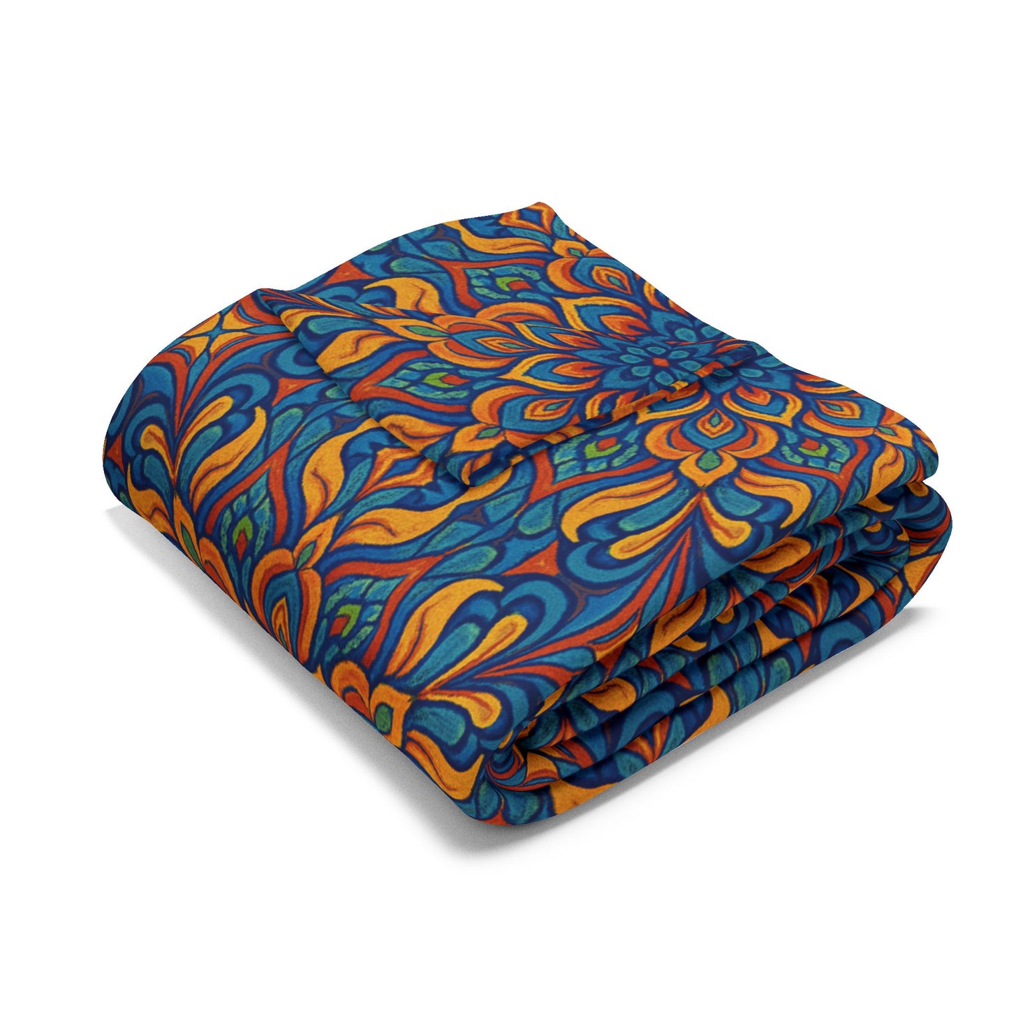 Arctic Fleece Blanket — Vibrant Kaleidoscope Throw