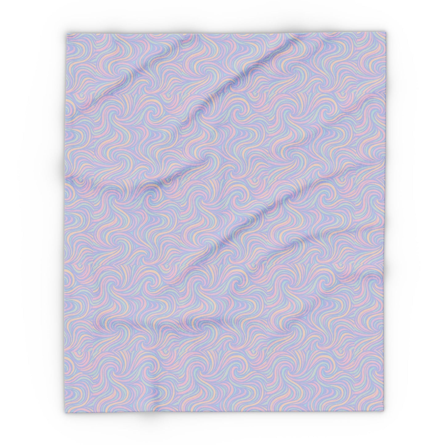 Pastel Swirl Arctic Fleece Blanket — Soft Cozy Throw for Home & Gifting