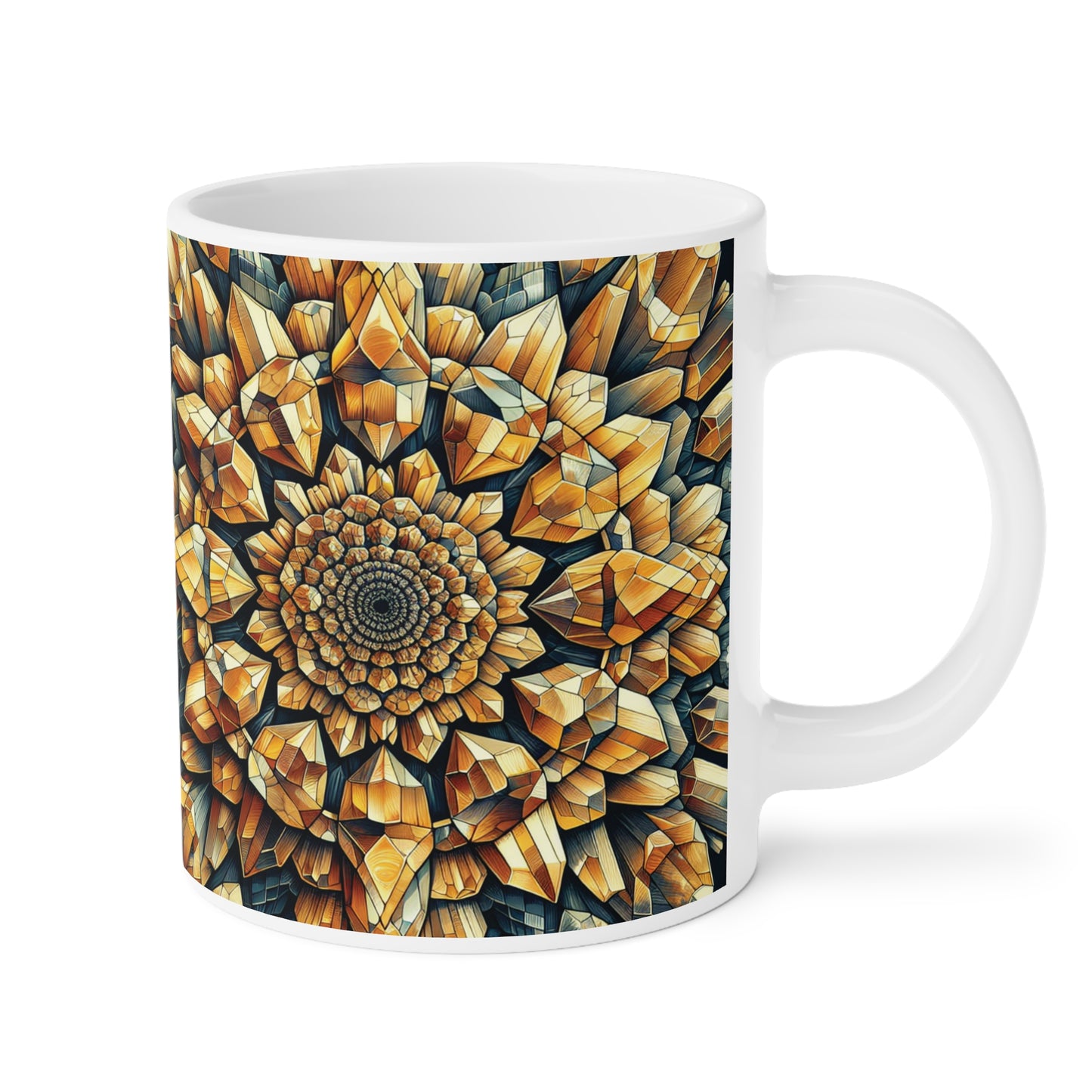 Citrine Geometric Ceramic Mug - Artisanal Drinkware for Coffee Lovers, Home Decor, Unique Gift, Housewarming, Mother's Day