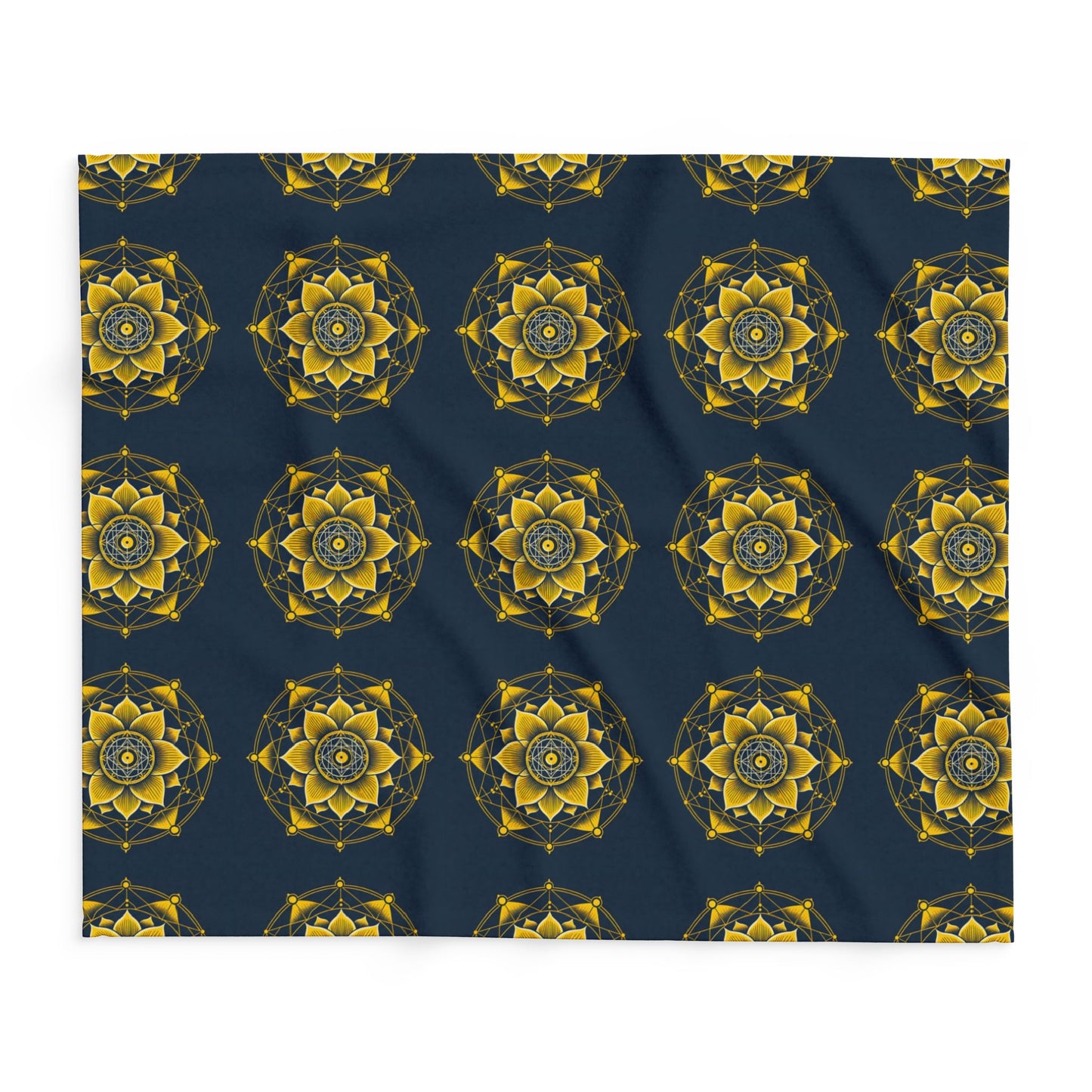 Fleece Blanket with Solar Plexus Chakra Design