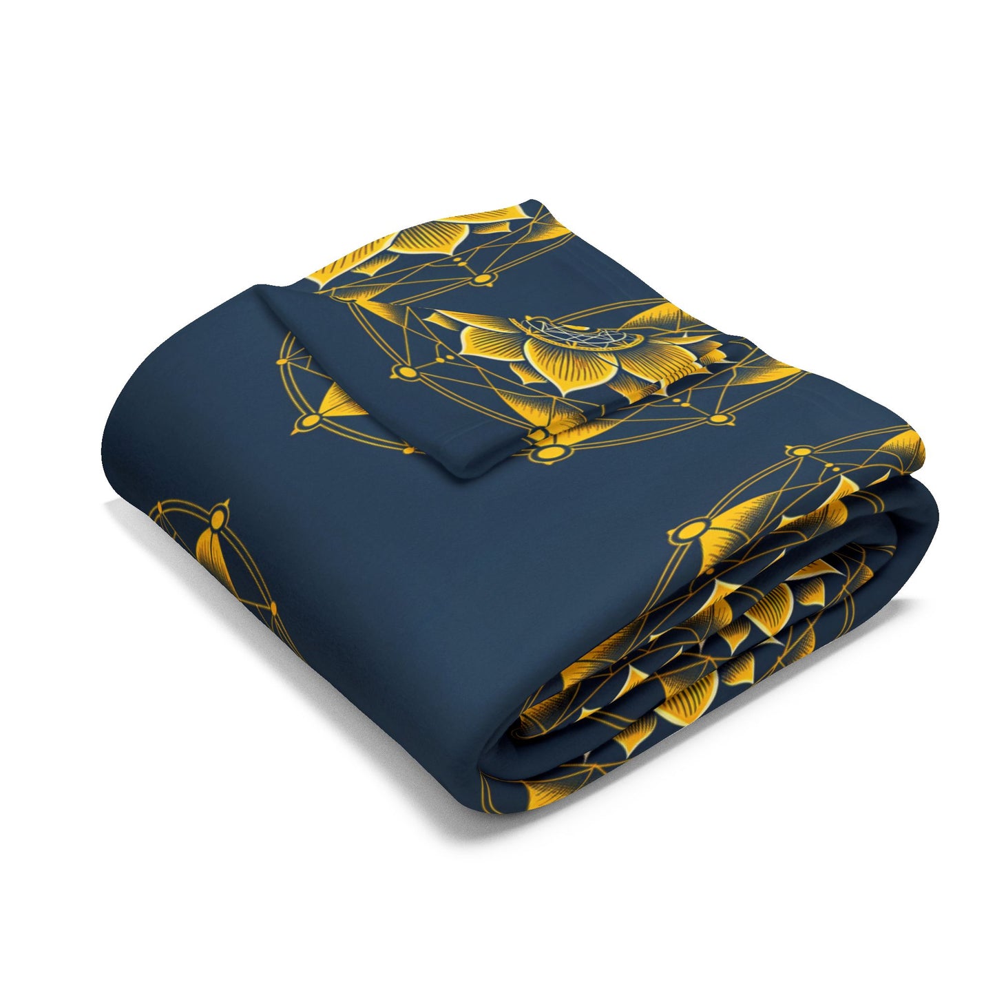 Fleece Blanket with Solar Plexus Chakra Design