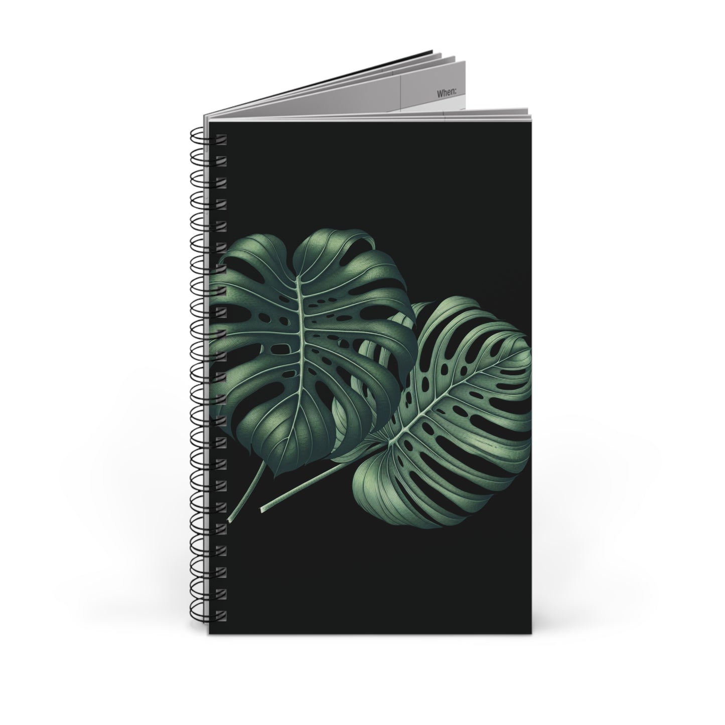 Leafy Spiral Journal for Nature Lovers, Travel Planner, Gift for Writers, Botanical Note-taking