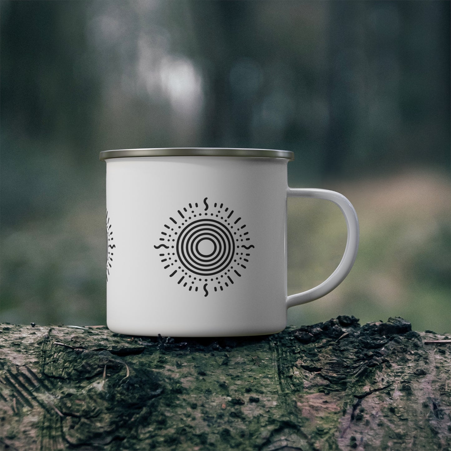 Camping Mug - Minimalist Sun Design