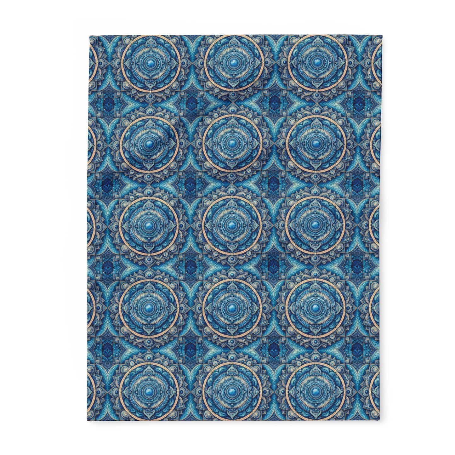 Fleece Blanket with Throat Chakra Design