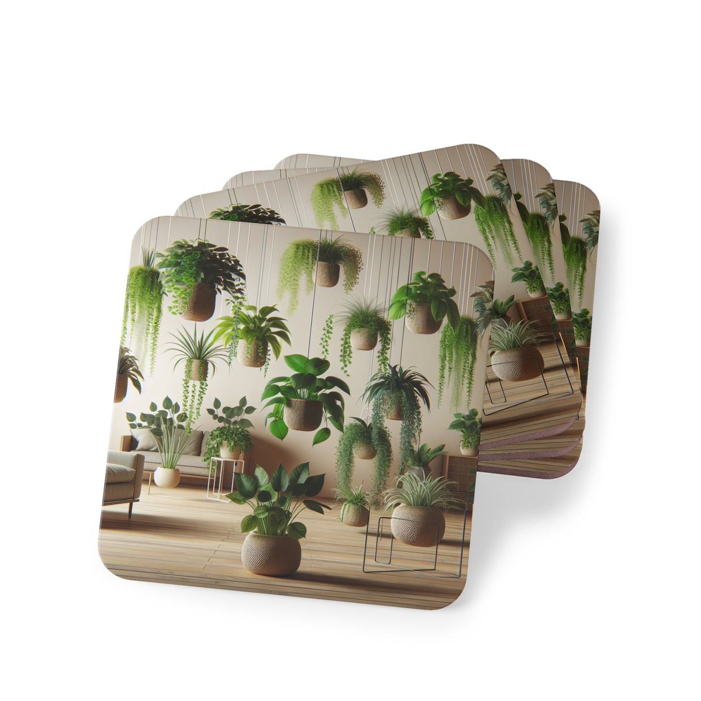 Tropical House Plants Coasters, Botanical Drink Coasters, Succulent Coasters, Plant Lover Gift, Greenery Coasters
