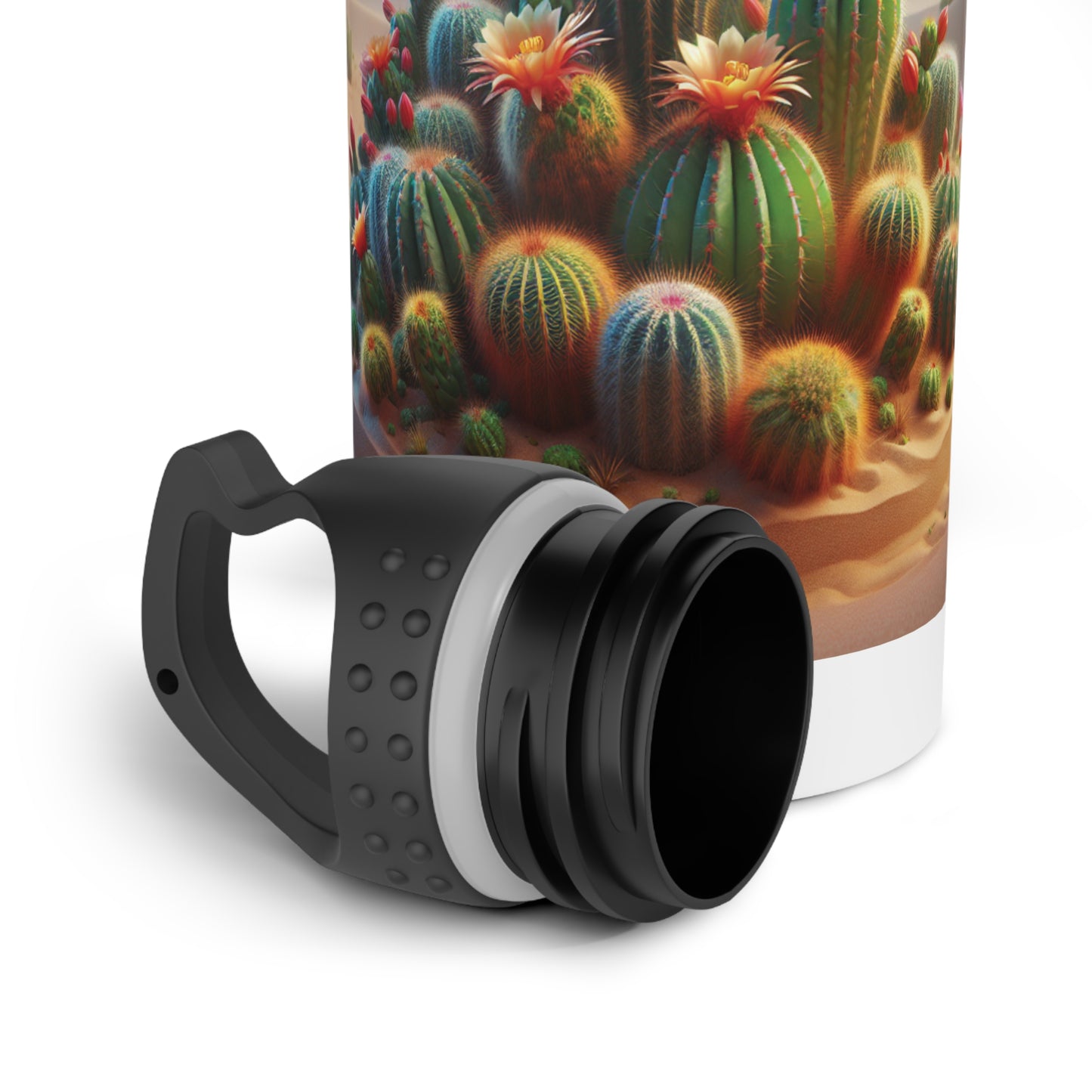 Cactus Stainless Water Bottle, Portable Travel Flask, Succulent Desert Plant Insulated Thermos, Hydration Container,
