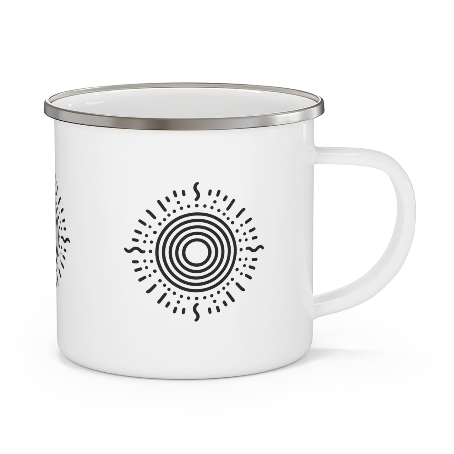 Camping Mug - Minimalist Sun Design