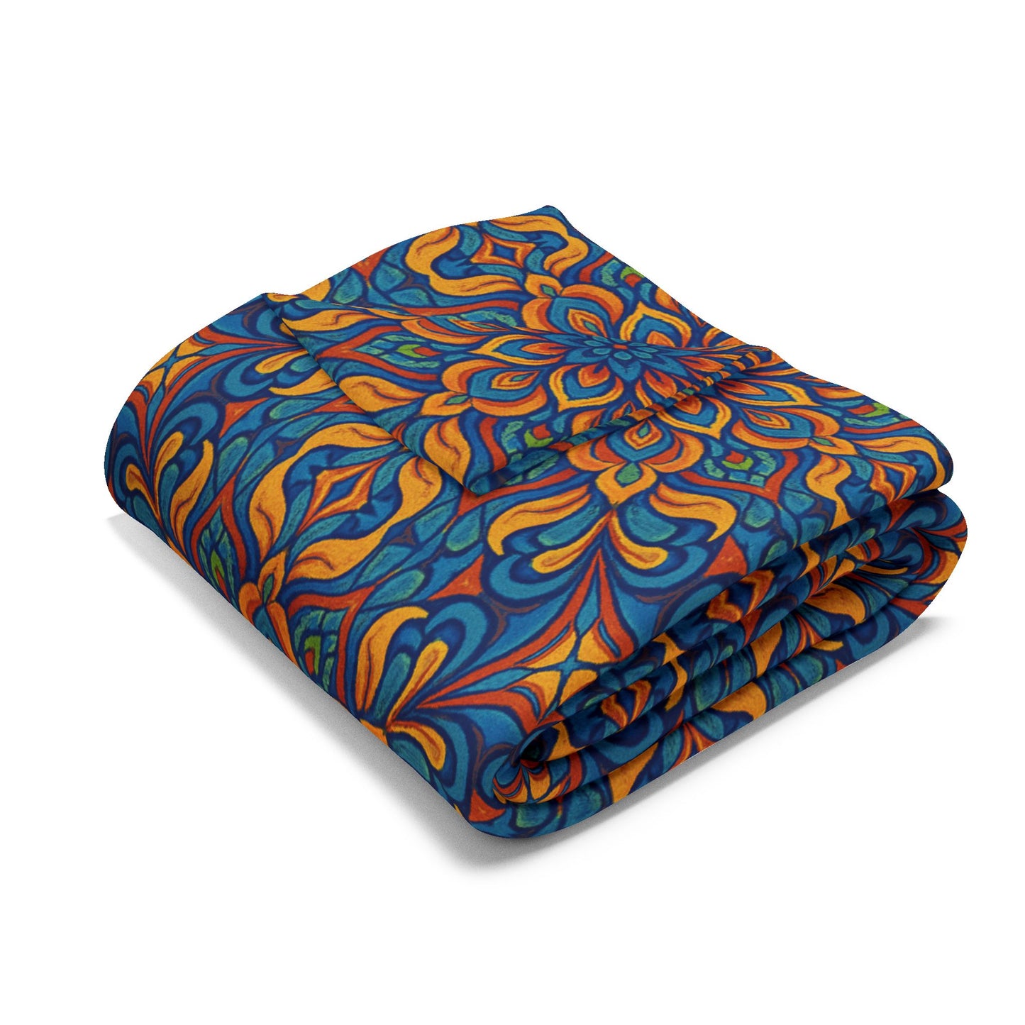 Arctic Fleece Blanket — Vibrant Kaleidoscope Throw