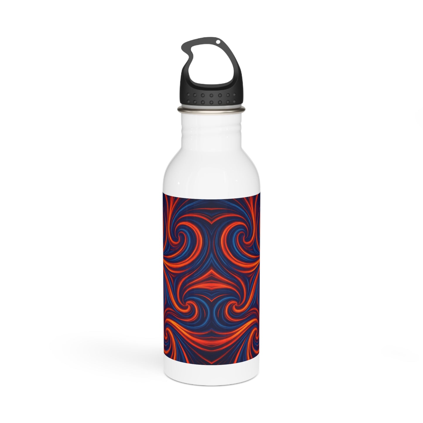 Swirl Stainless Steel Water Bottle, Colorful Drinkware, Reusable Hydration Flask, Abstract Design Thermo Water Bottle, BPA Free