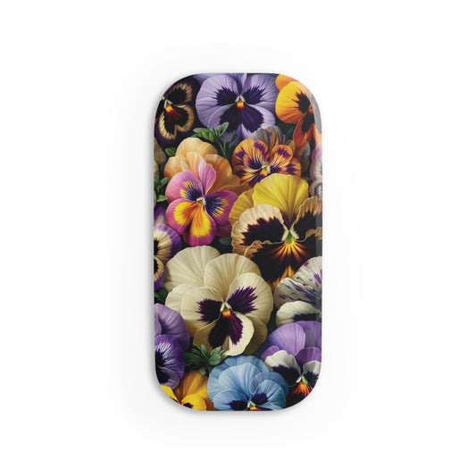 Phone Grip Pansy Blooms