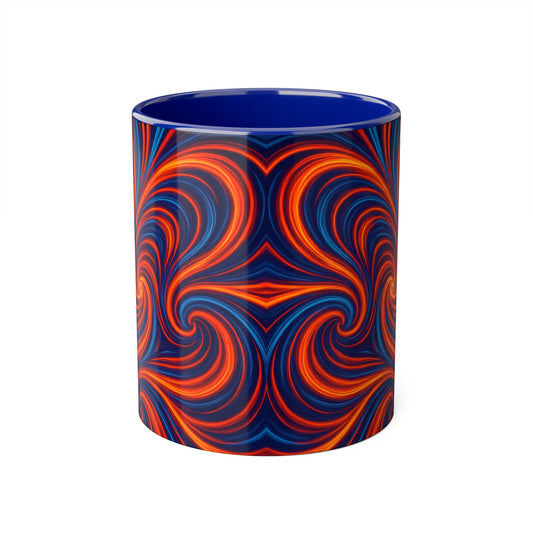Vibrant Swirl Accent Mug - Colorful Coffee Cup for Home Decor, Gift for Her, Office Mug, Unique Housewarming Present