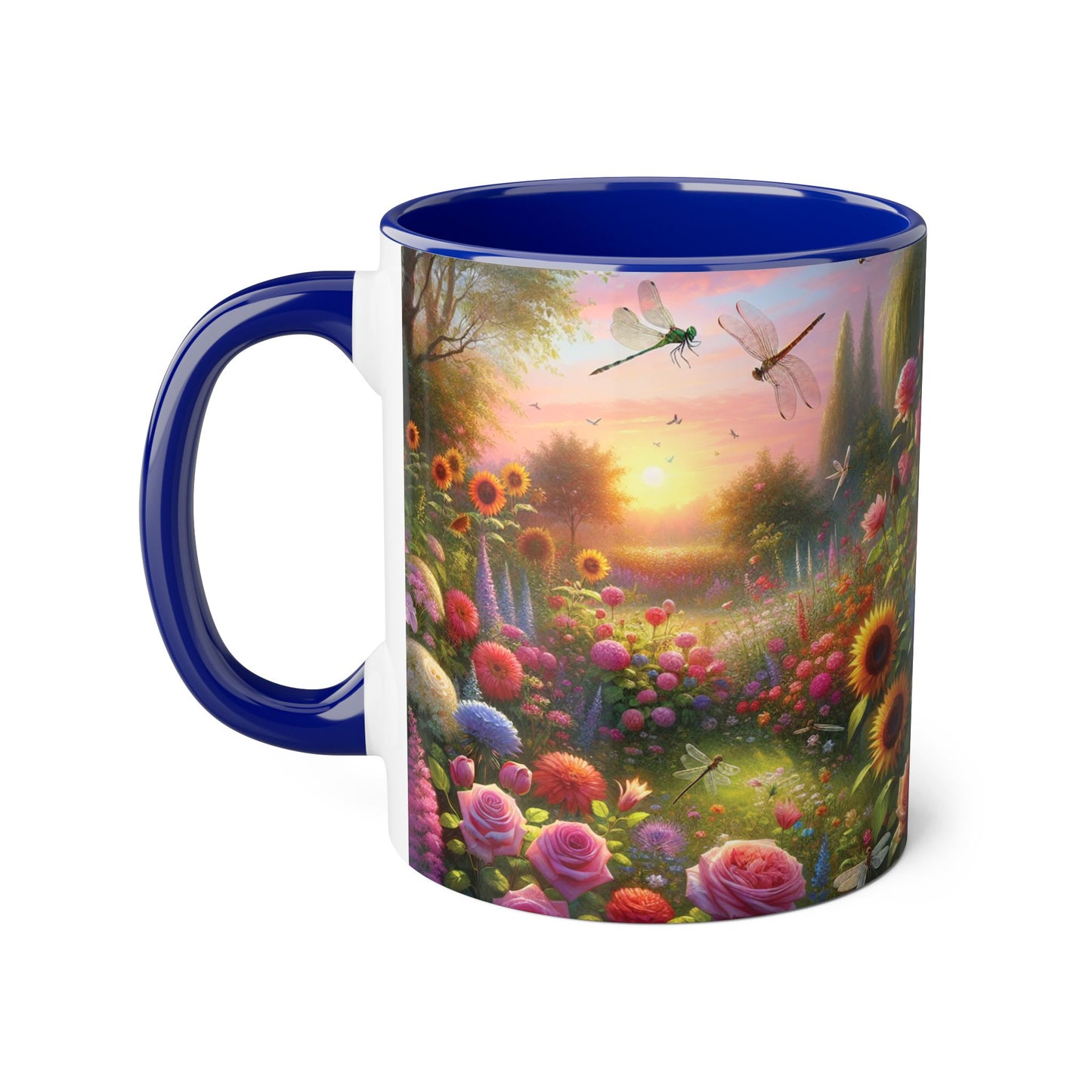 Whimsical Dragonfly Accent Mug, Colorful Nature Coffee Cup, Garden Lover Gift, Outdoor Enthusiast Ceramic, Perfect for Spring